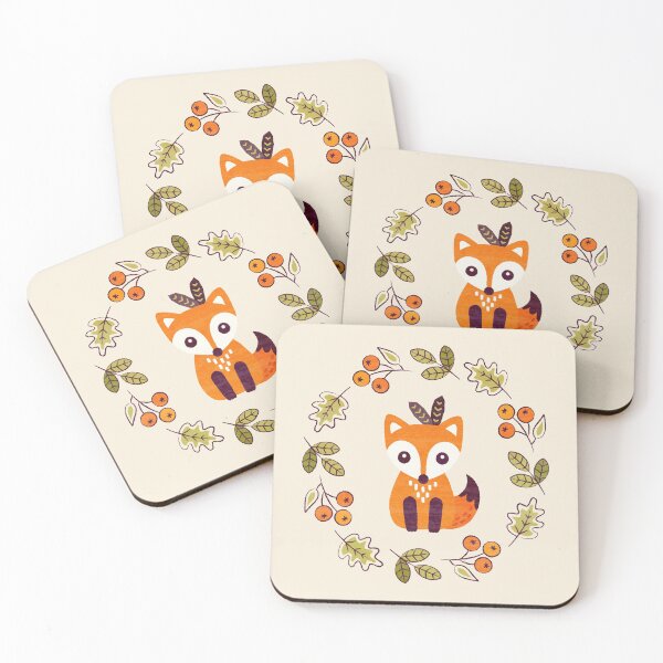 Item preview, Little Red Fox with Autumn Berries designed and sold by Daisy Beatrice.
