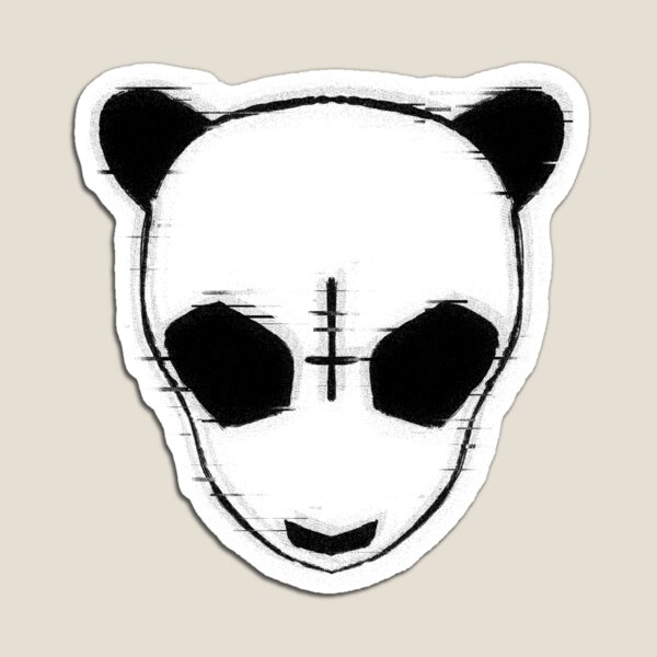 Item preview, Cro Musiker Maske, Glitch-Effekt, schwarz/weiß, transparent designed and sold by cetfish.