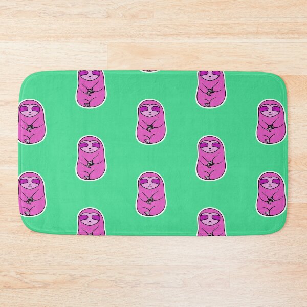 Item preview, Happy Cozy Pink Sloth Bear Illustration designed and sold by SubtleSplit.