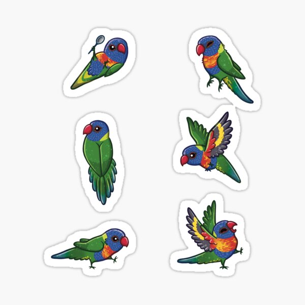 Colorful Bird Stickers: Vibrant and Eye-Catching Decorations for Any  Surface! Sticker for Sale by ArtWildest