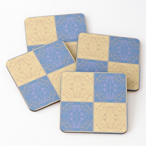 Item preview, Scribble tiles, vintage Provence. designed and sold by swellart.