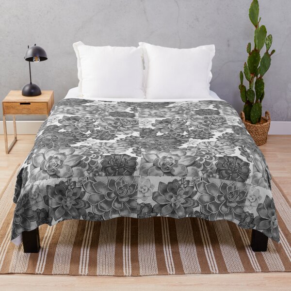 Item preview, Silver Gray Monochrome Succulent Plants Wall Contemporary Garden VI designed and sold by Irina Sztukowski.
