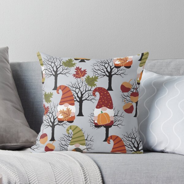 Item preview, Nordic Gnomes Fall Autumn Leaves Tree Trees Pattern designed and sold by Draculaura2009.