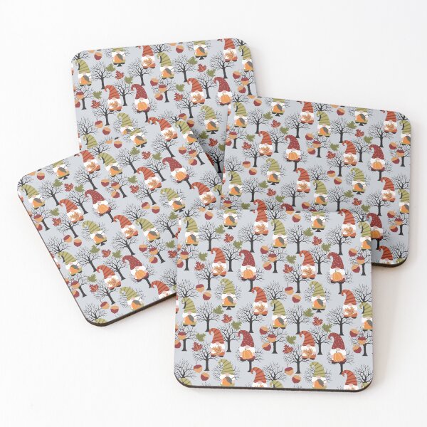 Item preview, Nordic Gnomes Fall Autumn Leaves Tree Trees Pattern designed and sold by Draculaura2009.