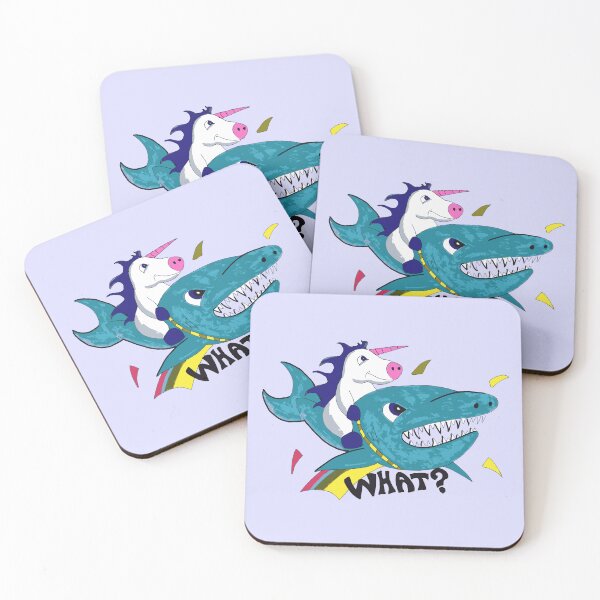 Item preview, Unicorn Riding Shark hand drawn designed and sold by FilMate.