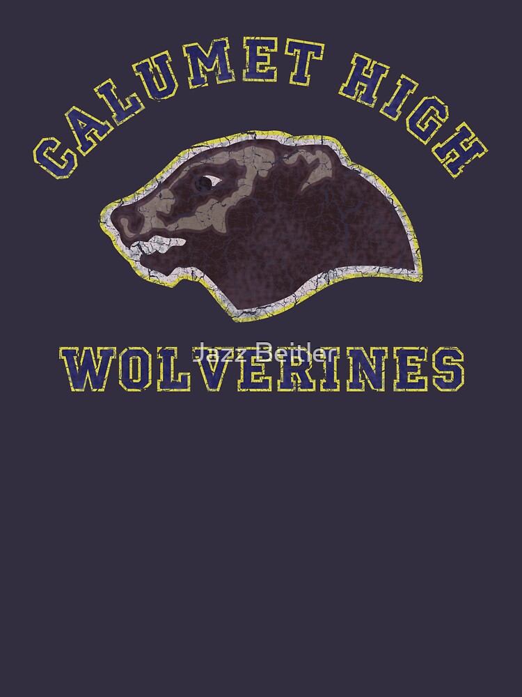 Faktory 47 Calumet High School Wolverines Class of '84 - Men's T-Shirt Medium / Blue