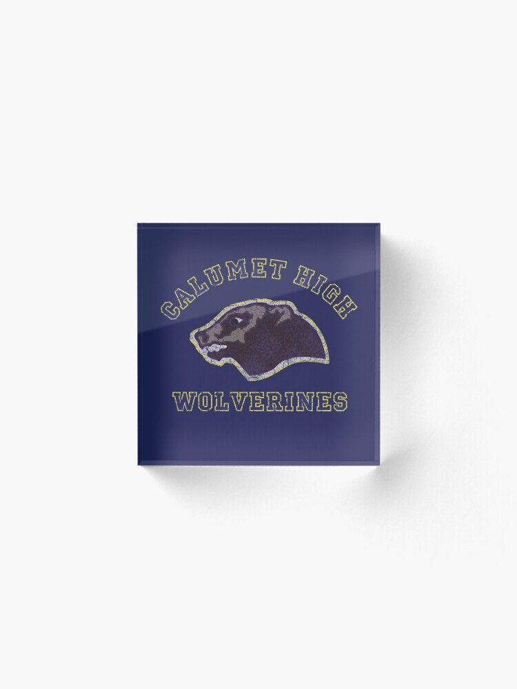 Alternate view of Calumet High Wolverines (Red Dawn) Acrylic Block