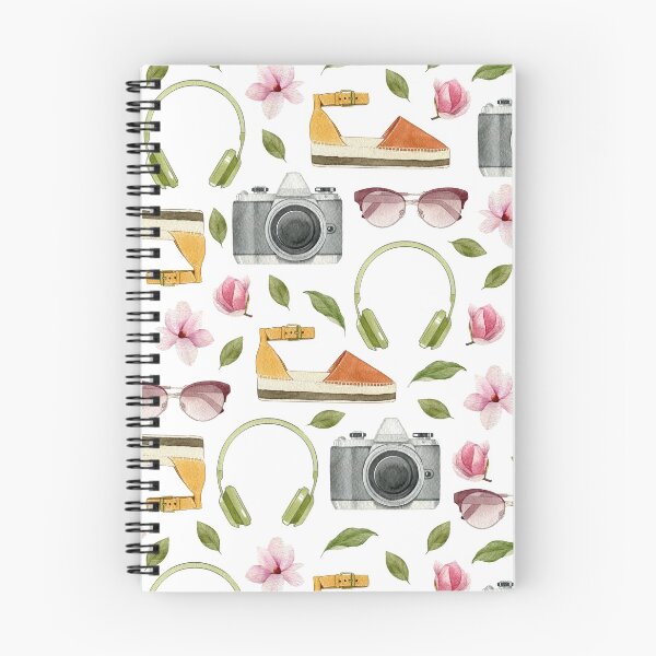 Item preview, Watercolor spring fashion pattern with magnolia and accessories designed and sold by Mesori.