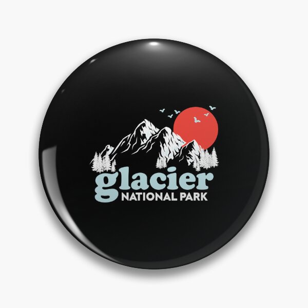 Item preview, Vintage Inspired Glacier National Park Retro 80s Montana Travel Rocky Mountain, Outdoors Hiking Camping, Gift for Outdoorsy Hiker Girl, Summer Vacation Gift designed and sold by The Pawsome Studio.