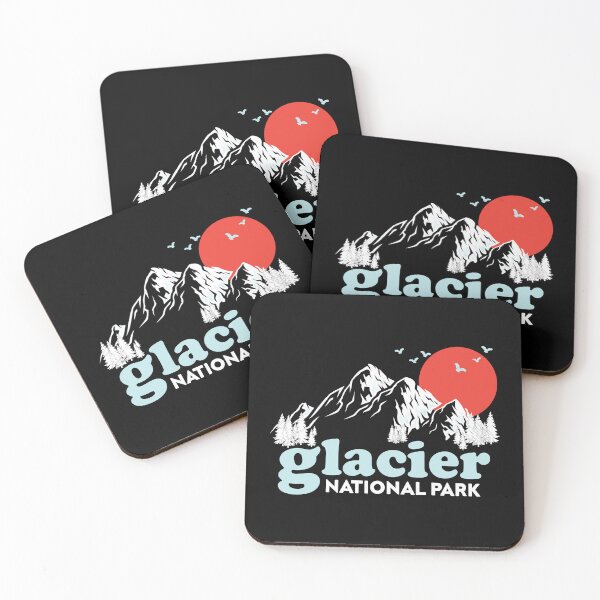 Item preview, Vintage Inspired Glacier National Park Retro 80s Montana Travel Rocky Mountain, Outdoors Hiking Camping, Gift for Outdoorsy Hiker Girl, Summer Vacation Gift designed and sold by The Pawsome Studio.