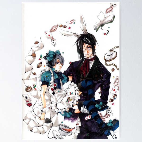 Ciel Phantomhive Kuroshitsuji Black Butler Anime Manga Poster for