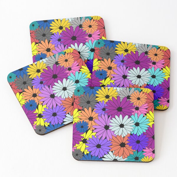 Item preview, Colorful flowers pattern graphic art designed and sold by Sameera Amir.