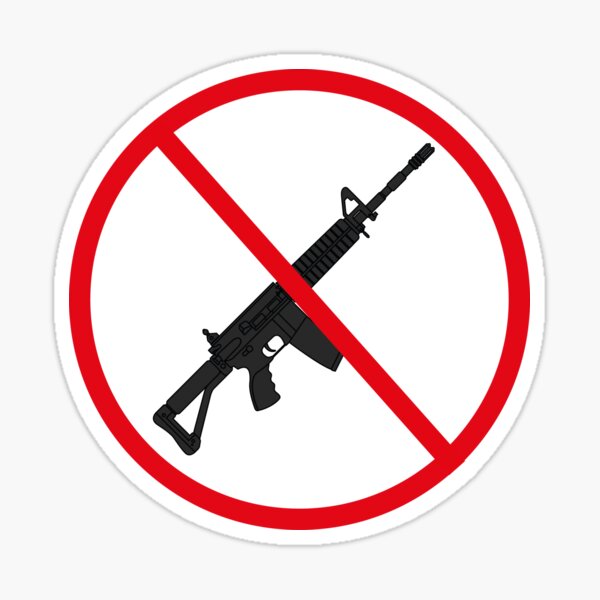 Ban Assault Rifles Not Books Sticker