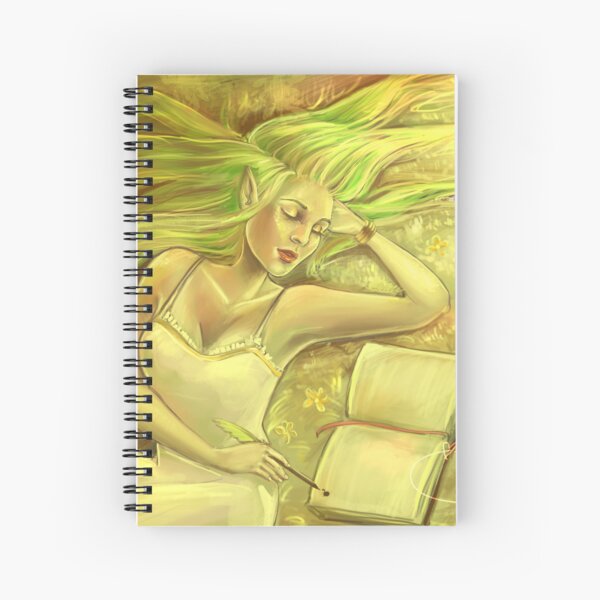 Elf sleeping in a field Spiral Notebook