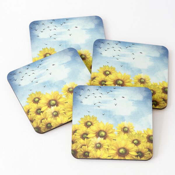 Item preview, Painted Sunflowers Blue Sky designed and sold by HappyLifeCreate.