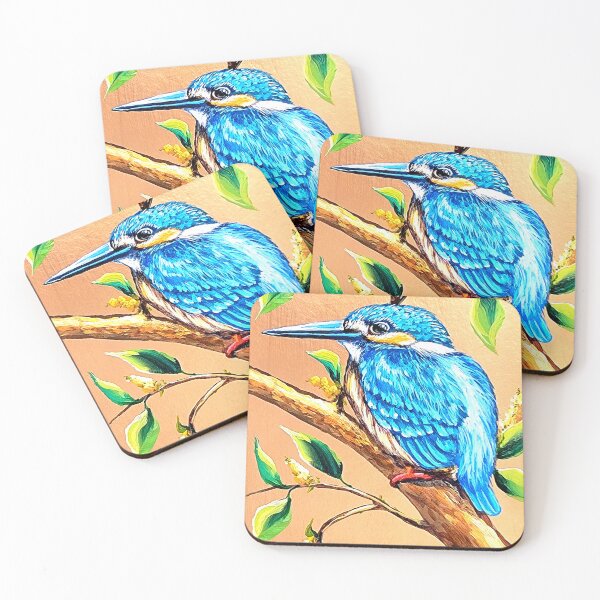 Item preview, Kingfisher on Gold designed and sold by Sandra Lett.