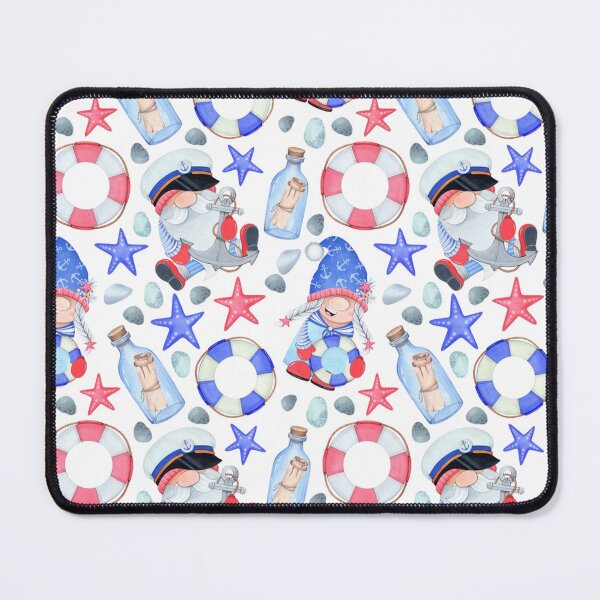 Item preview, Nordic Gnomes Sailor Sea Nautical Starfish Boat Life Saver Preserver Pattern designed and sold by Draculaura2009.