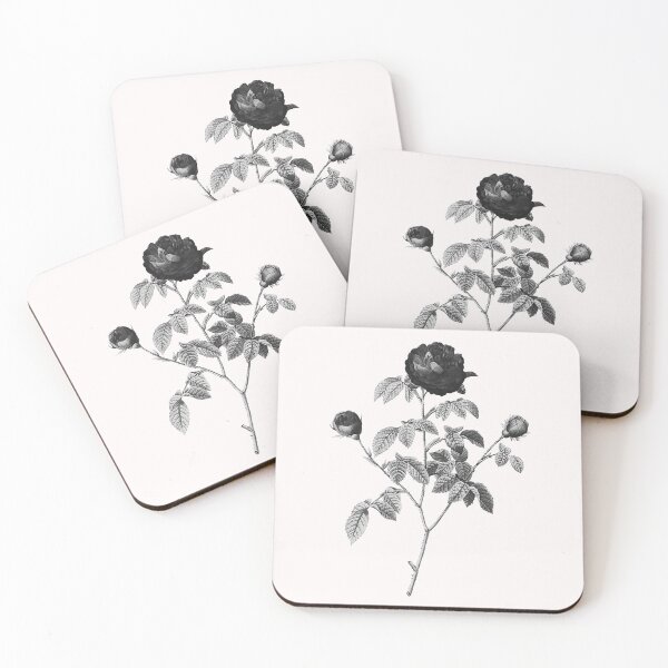 Item preview, Purple Agatha Flower, Alternative Illustration - Grey and Black Rose designed and sold by DaphneKstudio .