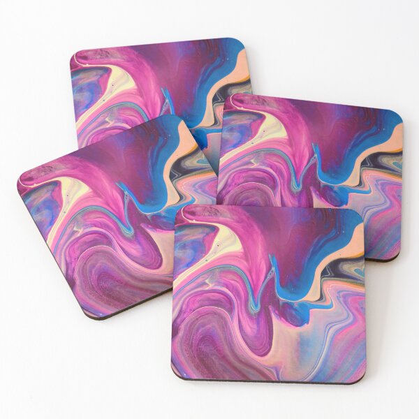 Item preview, Pink, Purple & Blue Liquid Marble, Colorful Marble Swirls  designed and sold by newburyboutique.