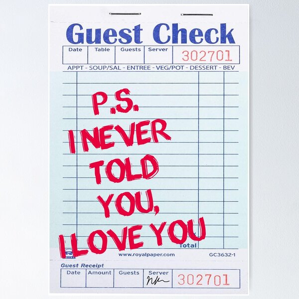 Item preview, p.s. - GUEST CHECK @NIKKISBLING_ designed and sold by nicolekap29.