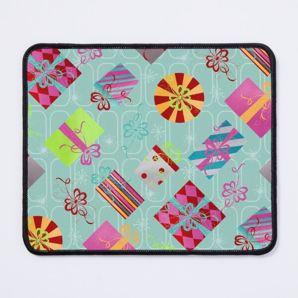 Item preview, Teal - Retro Mid century Christmas Presents designed and sold by WickedRefined - Nicole Demereckis.