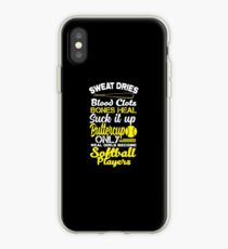 Nur echte Mädchen werden Softball Spieler Shirt iPhone-Hülle & Cover
