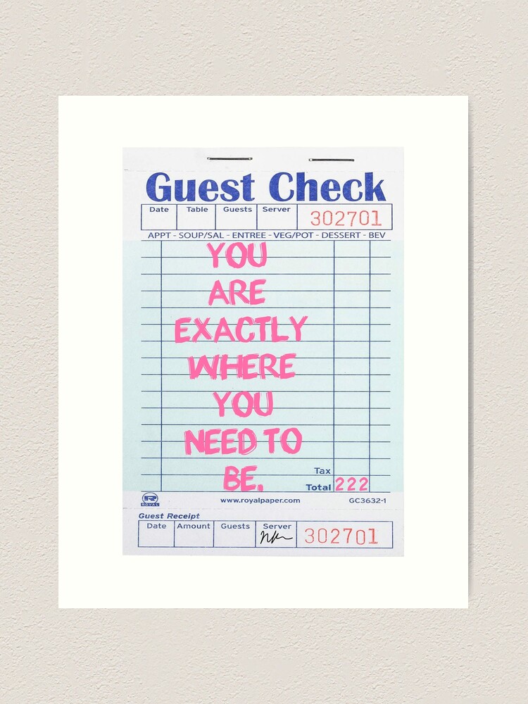 Thumbnail 1 of 3, Art Print, 222 - GUEST CHECK @NIKKISBLING_ designed and sold by nicolekap29.