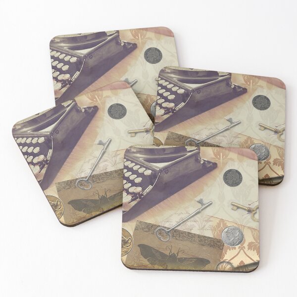 Item preview, Dark academia vintage writer's collage designed and sold by Night Bloom Designs.