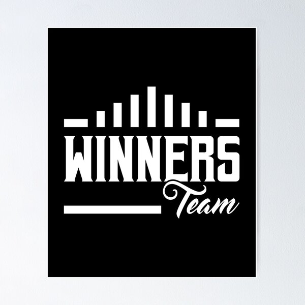 Item preview, Winners team for all time motivation designed and sold by TheLuckyShirts.