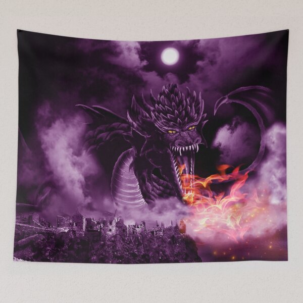 Item preview, Celtic Castle Dragon Flame in the Purple Moonlight designed and sold by Kim Andrews.