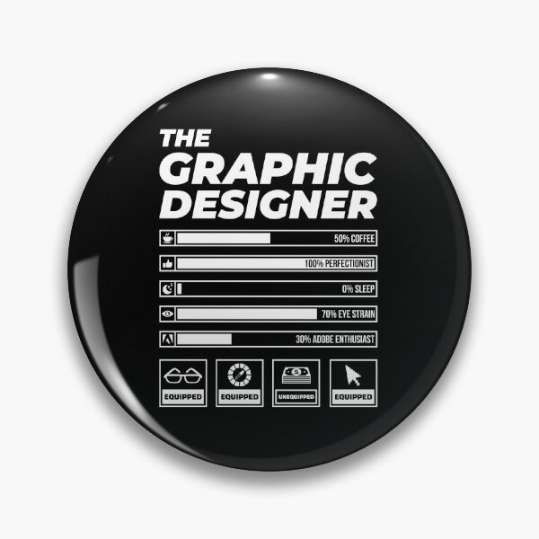 Item preview, The Graphic Designer Profile (Black Version) designed and sold by PixelStitched.
