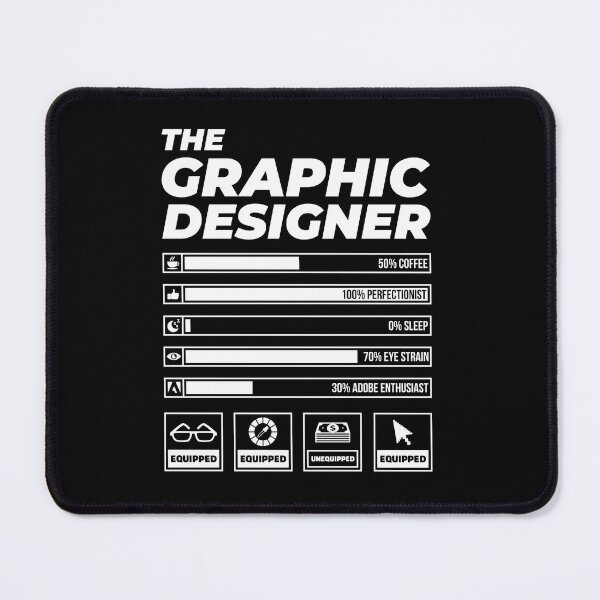 Item preview, The Graphic Designer Profile (Black Version) designed and sold by PixelStitched.