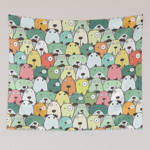 Item preview, Green Funny Dog Faces designed and sold by MameDesign.