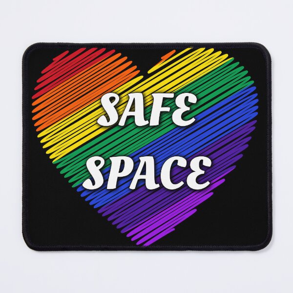 Item preview, Safe Space LGBTQ+ heart prideflag rainbow flag | support lgbtq youth designed and sold by LolioGifts.