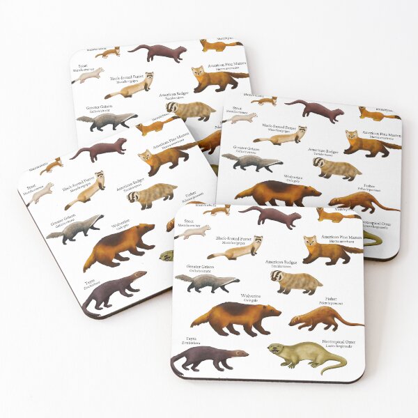 Artikelvorschau, Mustelids of North America (Wiesel, Otter, Nerze und mehr) - Poster entworfen und verkauft von clothingart8.