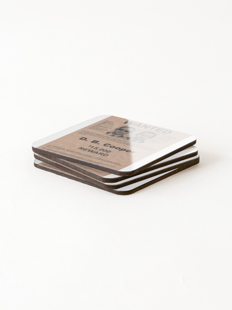 Thumbnail 4 of 5, Coasters (Set of 4), DB Cooper designed and sold by Riskyht.