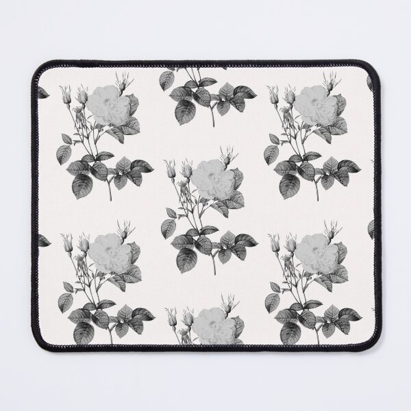 Item preview, White Leaf of Fleury Rose Flower, Alternative Illustration - Grey and White Rose designed and sold by DaphneKstudio .