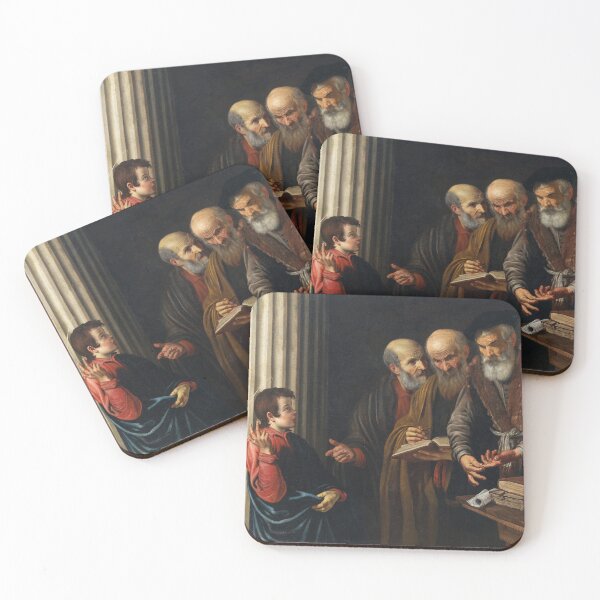 Item preview, Christ Among the Doctors | Spanish Caravaggesque Painter | Early 17th Century Renaissance Gospel Biblical Art designed and sold by CJET.