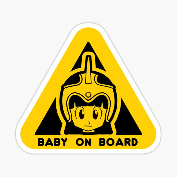 Chichi Baby On Board Black Background  Sticker