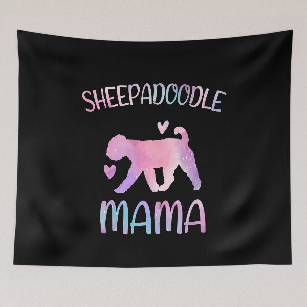 Item preview, Sheepadoodle Mom Shirt, Watercolor Dog Mom, Sheepadoodle dog Mama mother, Sheepadoodle Owner Mom Chritmas Birthday Gift designed and sold by xlnv.