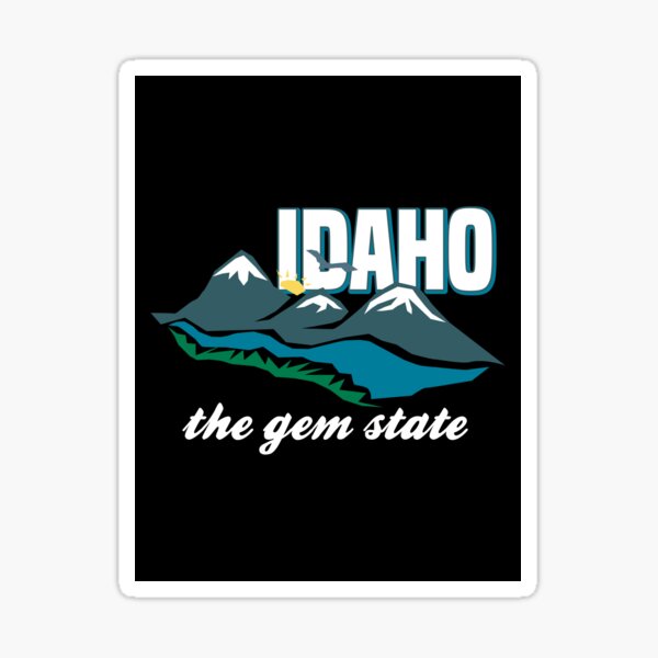 Idaho The Gem State Sticker For Sale By Mrjarts Redbubble