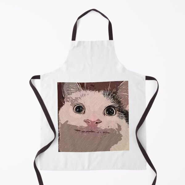 Item preview, Popular meme Cat OIL PAINTING style Artwork (WHITE color) designed and sold by M-Osamah.