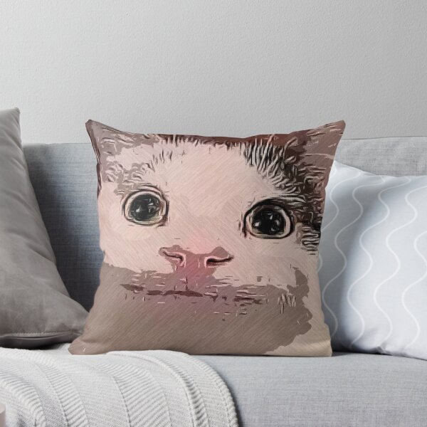 Item preview, Popular meme Cat OIL PAINTING style Artwork (WHITE color) designed and sold by M-Osamah.