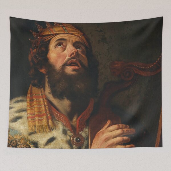 Item preview, King David Playing the Harp | Gerard van Honthorst | 1622 Renaissance Biblical Art designed and sold by CJET.