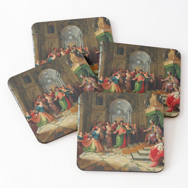 Item preview, King Solomon and the Queen of Sheba | Antwerp School | 17th Century Renaissance Biblical Art designed and sold by CJET.