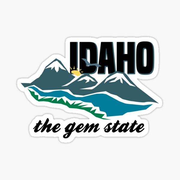 Idaho The Gem State Sticker For Sale By Mrjarts Redbubble