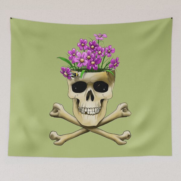 Item preview, Skull vase .....with bee designed and sold by Mollusc23.