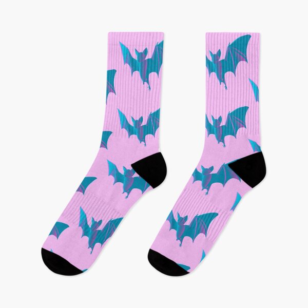 Item preview, a cartoon bat holding its wings out, vaporwave style of the 90s, pastel color palette designed and sold by wavelengthss.