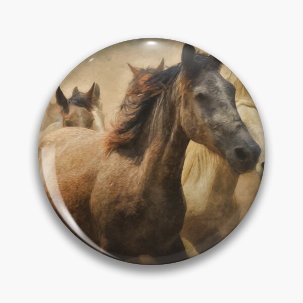 Item preview, No Harness Warmbloods Brown Horses – Strong Yang Energy designed and sold by FengShuiLounge.