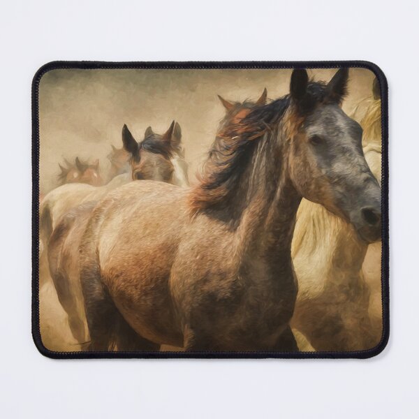 Item preview, No Harness Warmbloods Brown Horses – Strong Yang Energy designed and sold by FengShuiLounge.